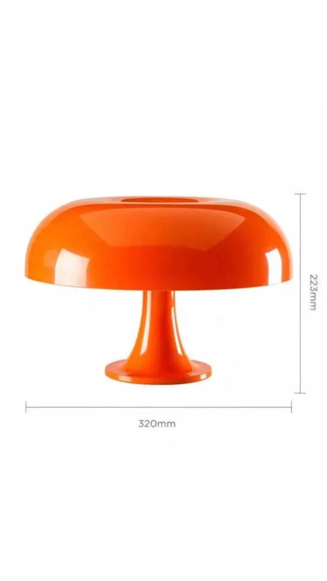 Lampe orange champignon .