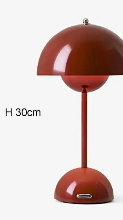 Lampe champignon orange .