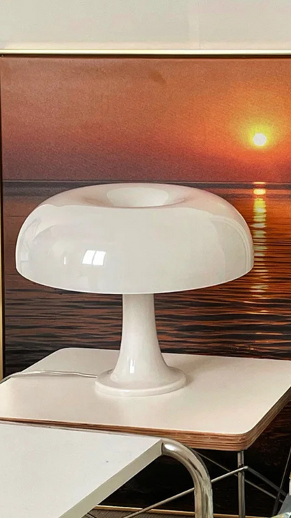 Lampe orange champignon .