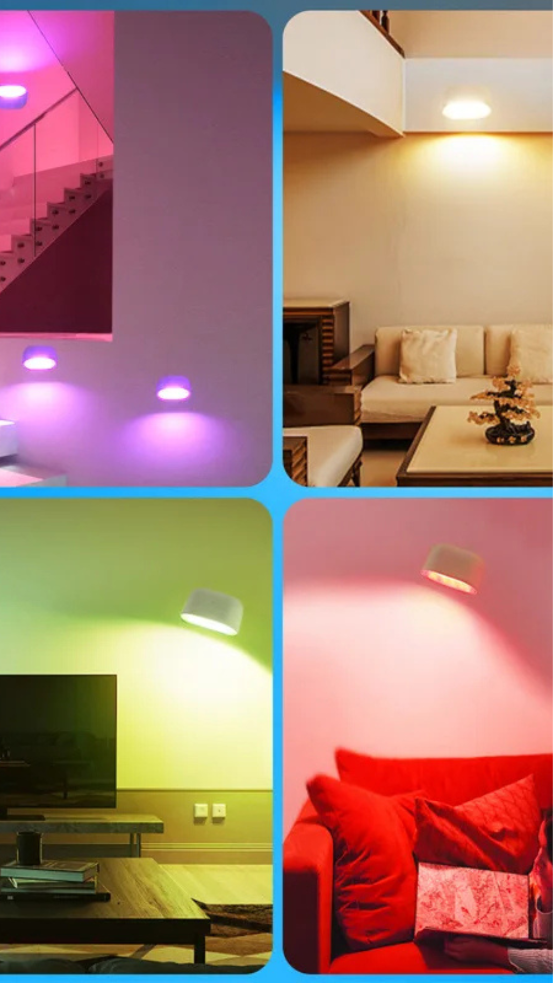 Lampe led murale sans fil .