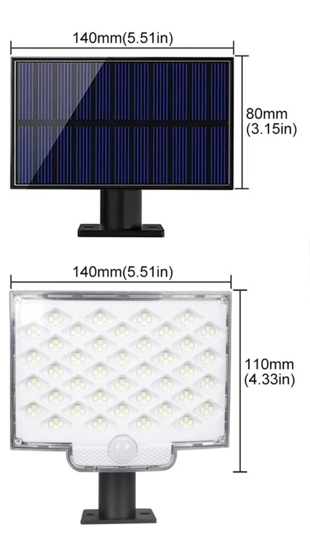 Lampe solaire extérieure puissante .