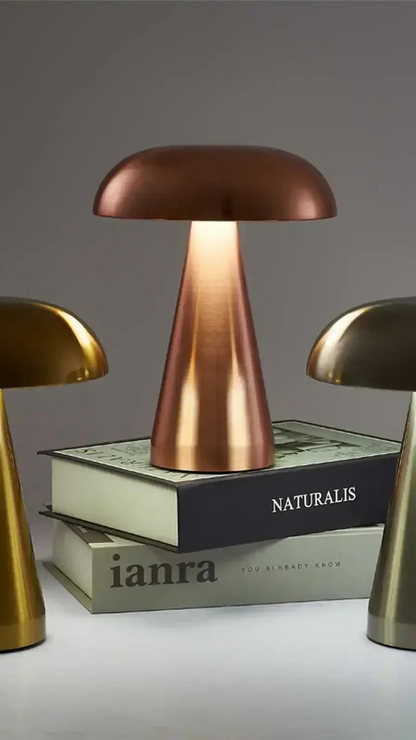 Lampe champignon métal .