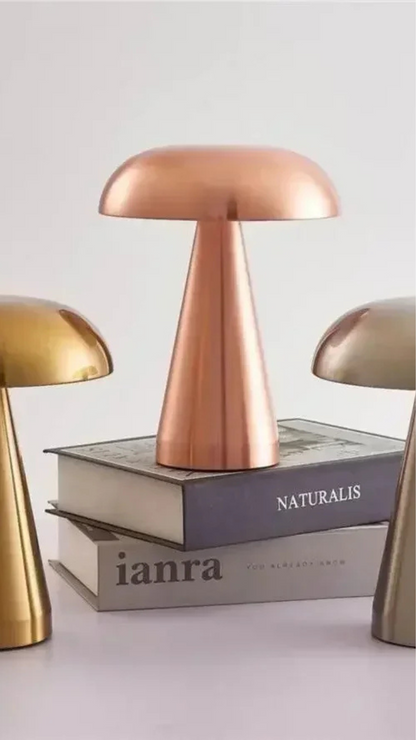 Lampe champignon métal .