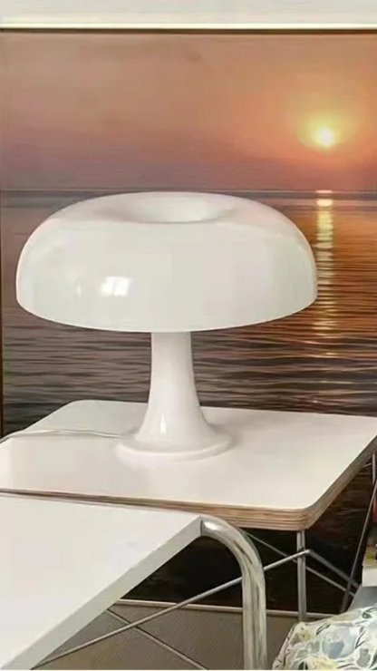 Lampe orange champignon .