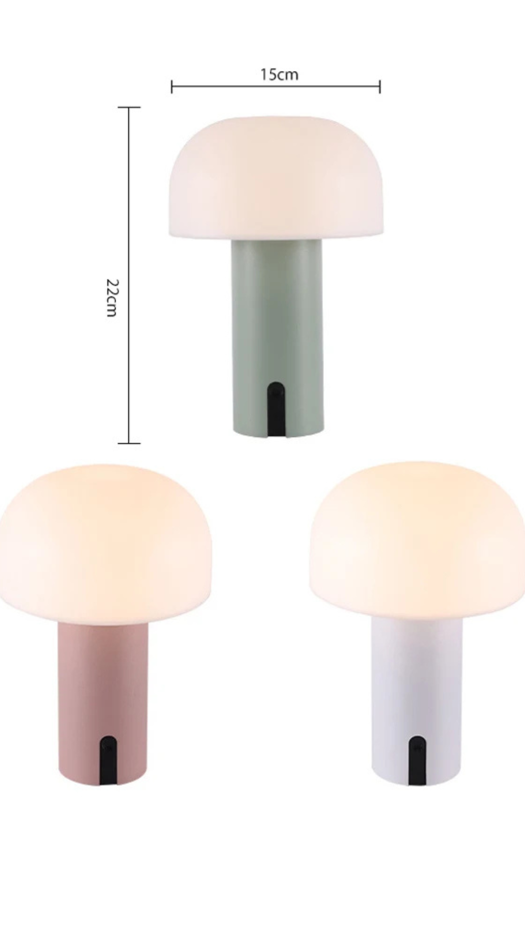 Lampe champignon tactile pour chambre .