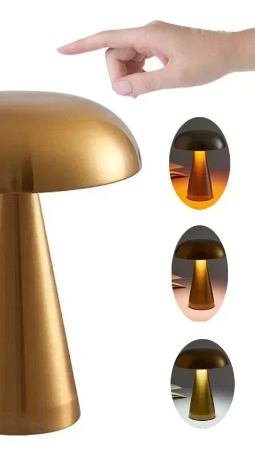 Lampe champignon métal .